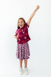 Virginia Tech Maroon Hokie Ruffle Pocket Tee