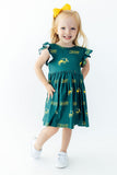 North Dakota State University Green Bison Flutter Twirl Dress