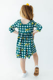North Dakota State University Plaid Bison 3/4 Sleeve Pocket Twirl Dress