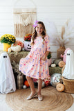 Spooky Sweetheart 3/4 Sleeve Pocket Twirl Dress