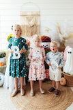 Happy Haunting 3/4 Sleeve Pocket Twirl Dress