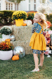 Mustard Faux Suede Pinafore