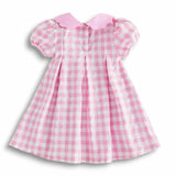 Pink Gingham School Pleated Dress