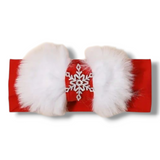 Christmas Faux Fur Bow Headband