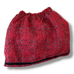 Wine Coco Tweed Skirt Set