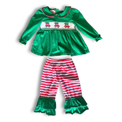 Christmas Tree in Truck Pant Set