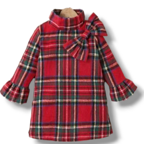 Red Tartan Plaid Flannel Dress