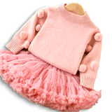 Pink Pom Sweater & Pettiskirt