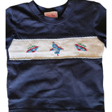 Spaceships Smocked Shirt w/Shorts Set