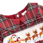 Santa & Reindeer Smocked Romper
