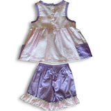 Turtles Smocked Pink/Purple Shorts Set