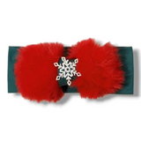 Christmas Faux Fur Bow Headband