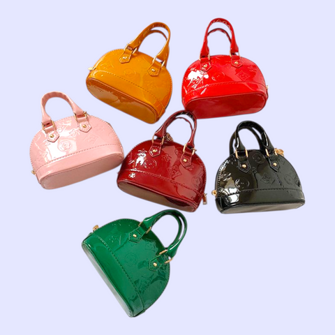 Patent Leather Dome Mini Purse