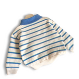 White & Blue Striped Sweater