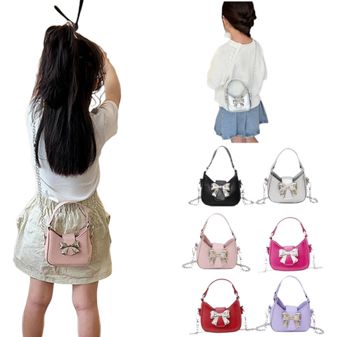Bow Faux Leather Mini Purse