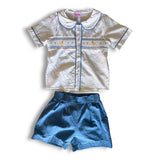 Yellow Duck Smocked Shorts Set