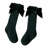 Knee Socks - Velvet Bows
