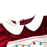 Christmas Lights Smocked Dress
