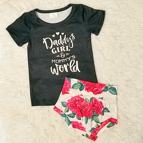 Daddy's Girl Mommy's World Bummie Set *Clearance