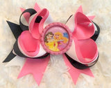 4" Princess Bottle Cap Bow