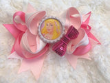 4" Princess Bottle Cap Bow