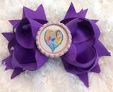 4" Princess Bottle Cap Bow