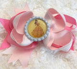 4" Princess Bottle Cap Bow