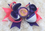 4" Princess Bottle Cap Bow