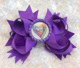 4" Princess Bottle Cap Bow