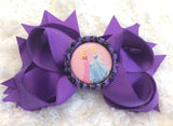 4" Princess Bottle Cap Bow