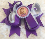 4" Princess Bottle Cap Bow