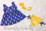 "Ryder" Blue & Pineapple Frilly Set *Clearance