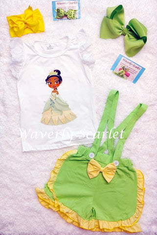 Tiana Themed Suspender Short Set *Clearance