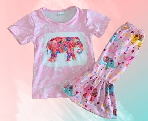 Pink Bohemian Elephant Pant Set *Clearance