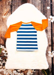 Striped Pumpkin Bunch Raglan Shirt