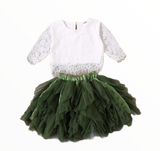 "Chennise" Lace Top with Gala Tutu Skirt *Clearance