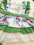 "Sage" Flutter Sleeve Eyelet Ruffle Short Set *Clearance