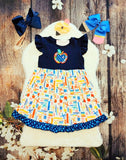 Apple School Flutter Sleeve Dress *Clearance