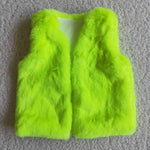 Neon Green Faux Fur Vest