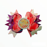 4" Princess Bottle Cap Bow