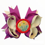 4" Princess Bottle Cap Bow
