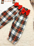 My 1st Christmas Plaid Rudolph 3pc Outfit