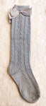 Knit Knee Socks w/Bows