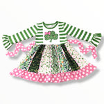 St Patrick's Day Clover Twirl Dress