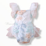 "Amiee" Floral Lace & Tulle Romper