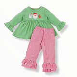 Christmas Eve Ruffle Pant Set