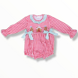 Gingham Gingerbread Overall Dress