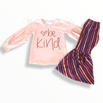 Be Kind Striped Bell Bottoms Set *Clearance
