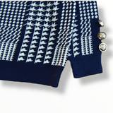 Navy Sweater Skirt Set