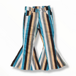 Blue Extreme Striped Bell Bottom Jeans *Clearance